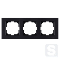 Рамка на 3 поста горизверт. монтаж Arvia Electric KAREN Чорний (20 07 2000 023)